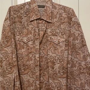 Stetson Brown and Cream Paisley Shirt
